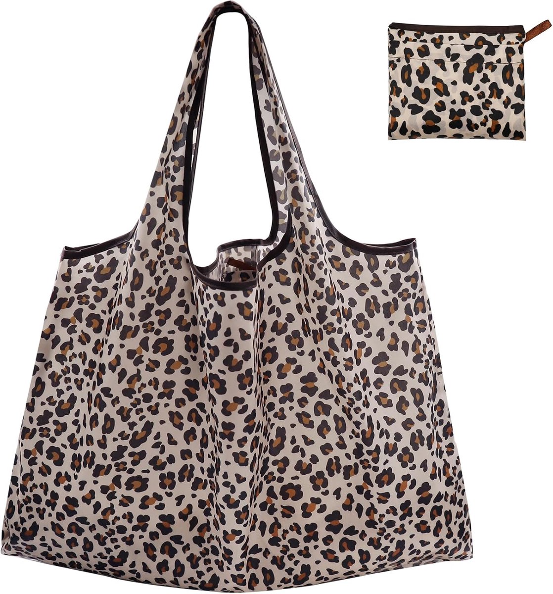 Herbruikbare boodschappentas 56 x 67 cm - stof - opvouwbaar - ideaal voor fruit - SnelShoppen