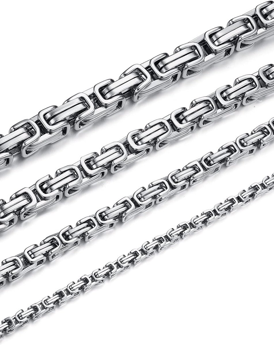 4/6/8/10mm Halsketting Roestvrij Staal Heren Ketting