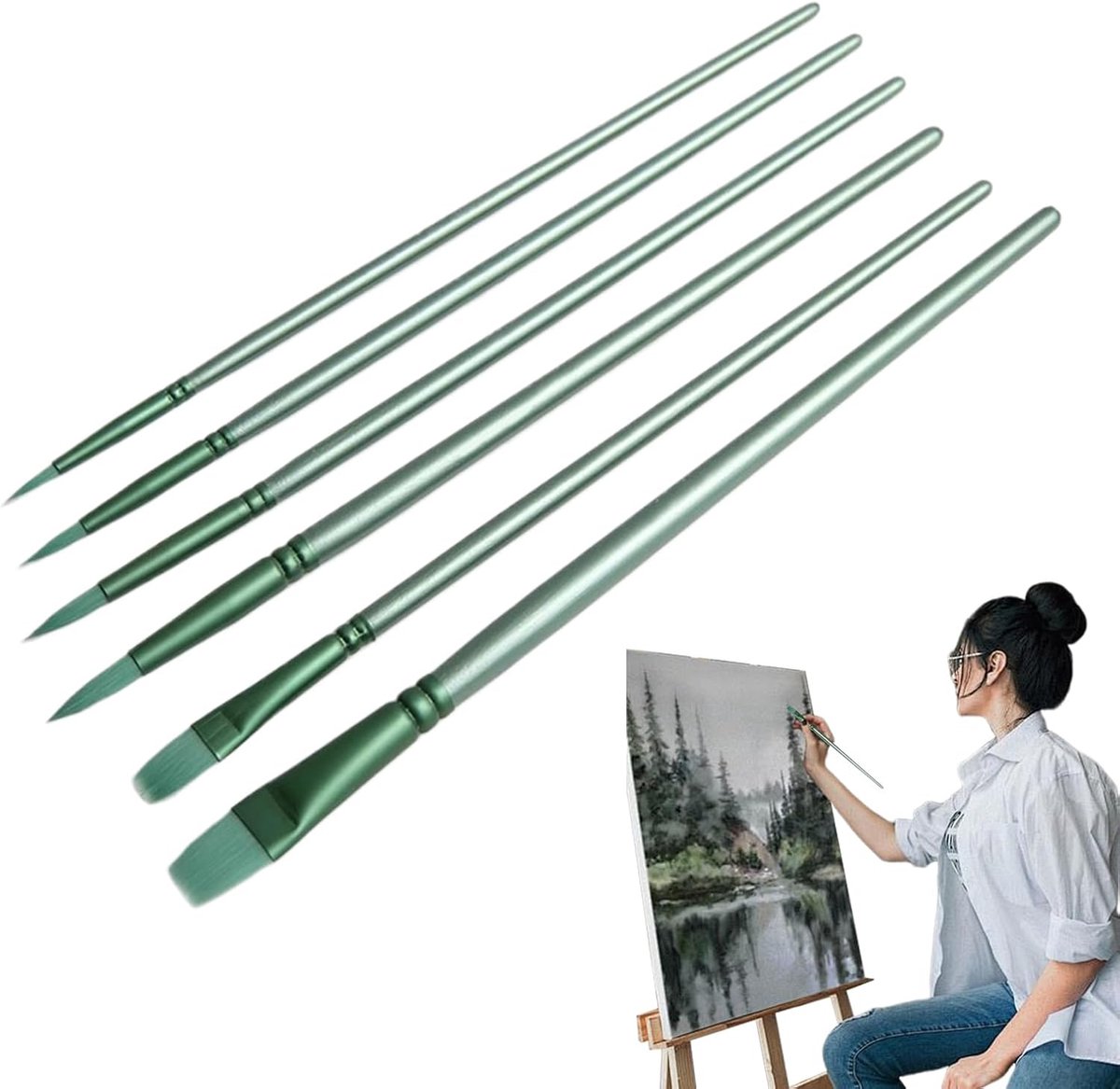 Kit | Acryl Penseel Set | Tekening Art Tools, Penseels voor Gouache Inkt Notebook Scrapbook Rock Wenskaart