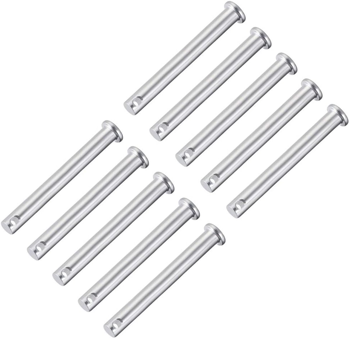 Sourcing map 10 stuks eengat vorkbouten 8 mm x 20 mm platte kop verzinkt staal 8mm x 90mm 10 Pcs