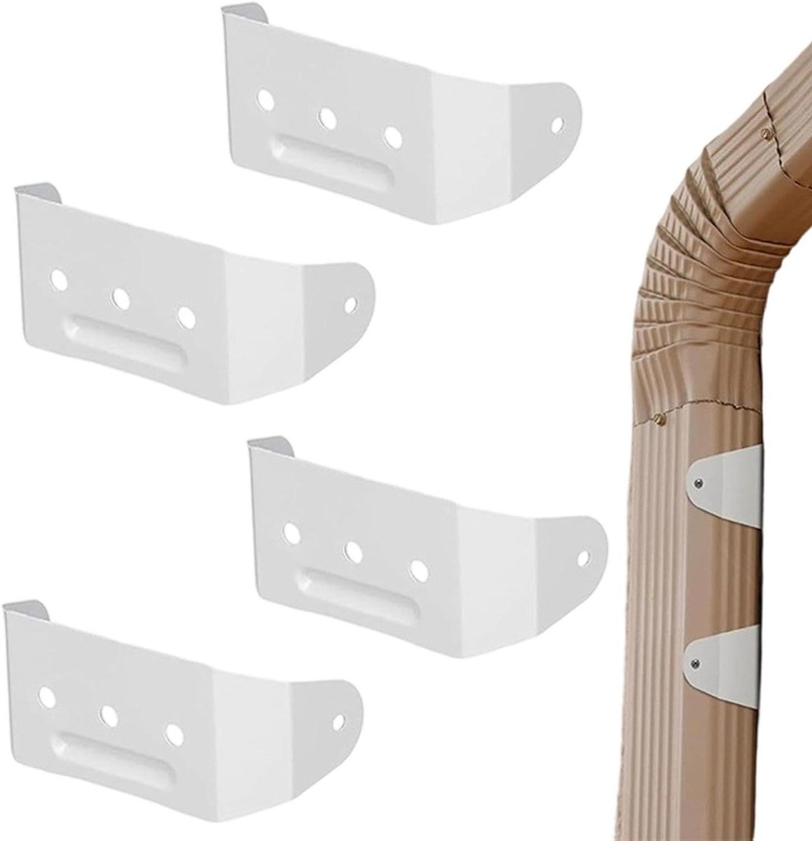Dakgoot Bevestigingsbanden - Regenpijp Klemmen - Afvoersysteem Ondersteunen - Weerbestendige Legering - 13 x 7 x 5 cm - Grijs