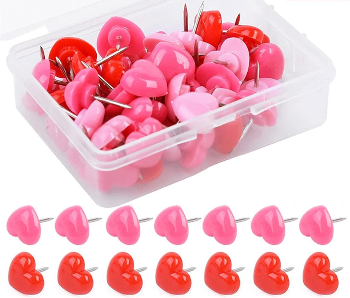 Punaises met etui voor bureau in planken, kleurrijke punaises, plastic kaartspelden voor kurkbord A#