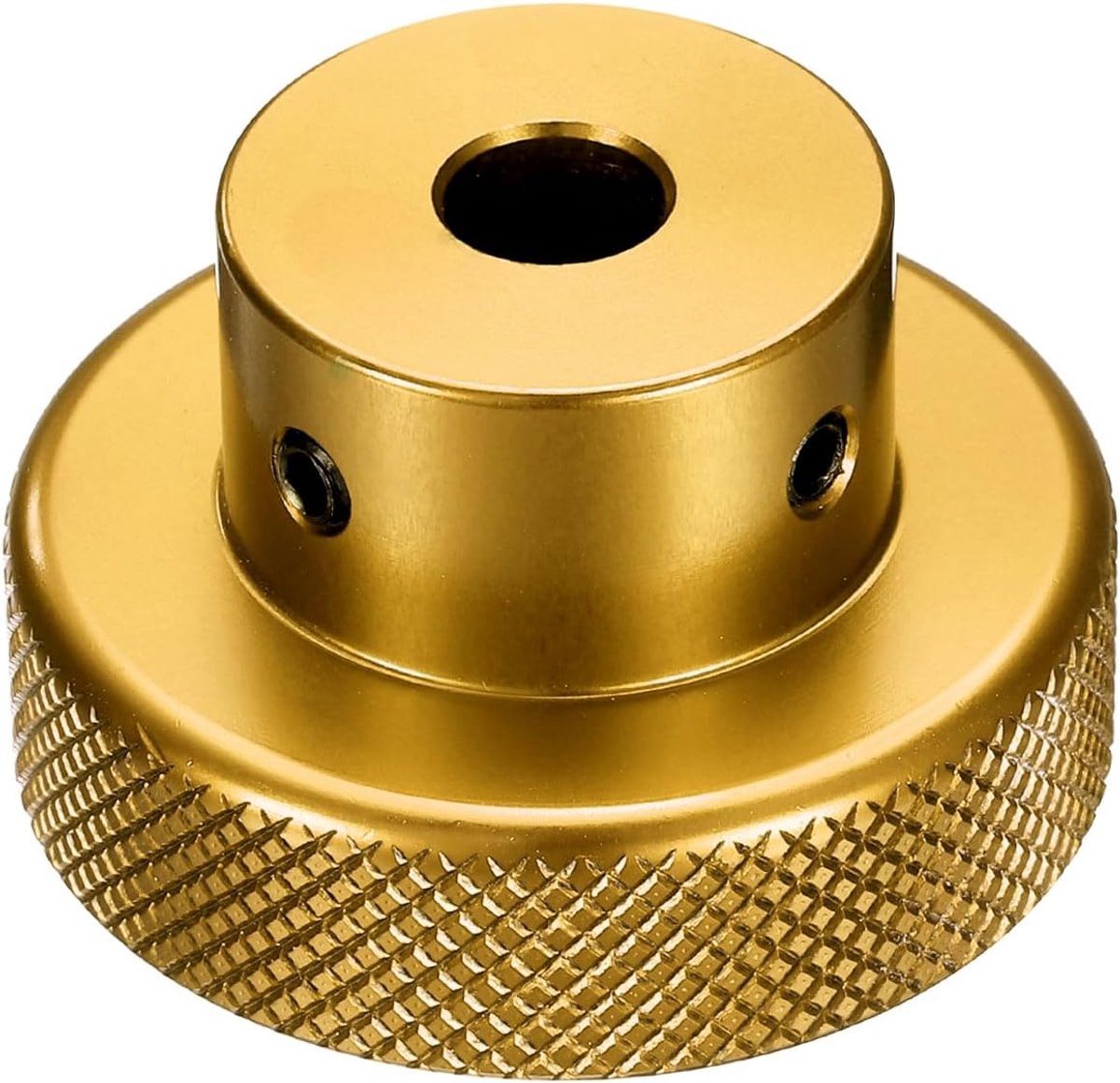 Aluminiumlegering handwiel 40 mm OD 8 mm boring aluminium freesmachine handvat machieedschap handwiel met sleutel en 2 stuks schroeven voor freesmachine draaimachine, goudkleurig