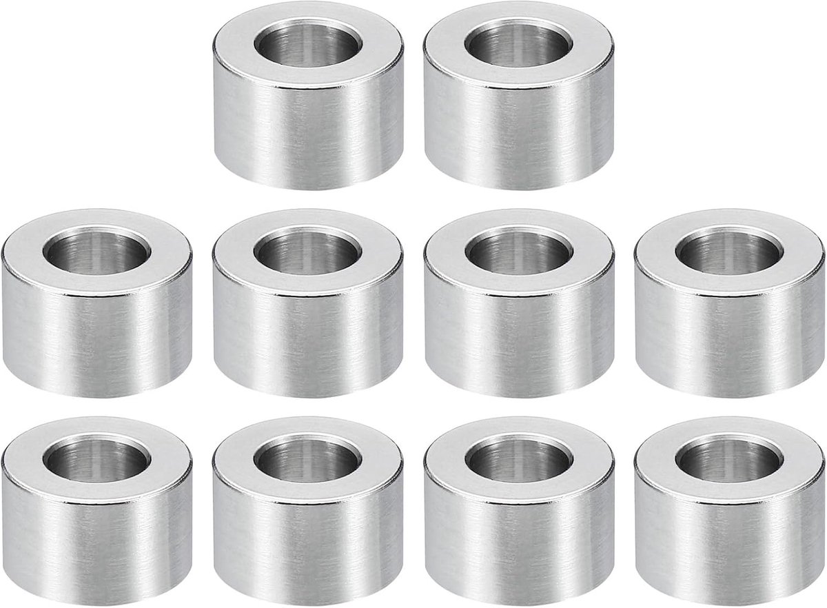 M8 roestvrijstalen afstandhouders, 10 stuks metalen afstandhouder roestvrij staal 8,2 mm ID x 16 mm OD x 10 mm L roestvrijstalen afstandhouder schroef afstandhouder voor 5/16 inch of M8