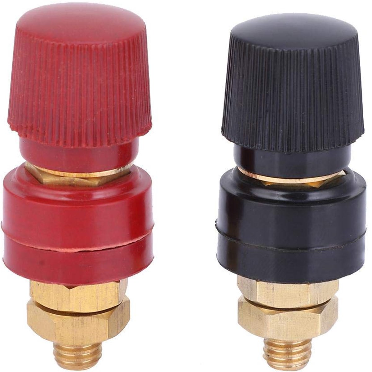 2 stuks 555 type binding post socket, M8 draad, 0V-380V, 200A banaanstekkerbus, banaanstekker met messing kolom aansluitblok, luidsprekeraansluiting 2-polig