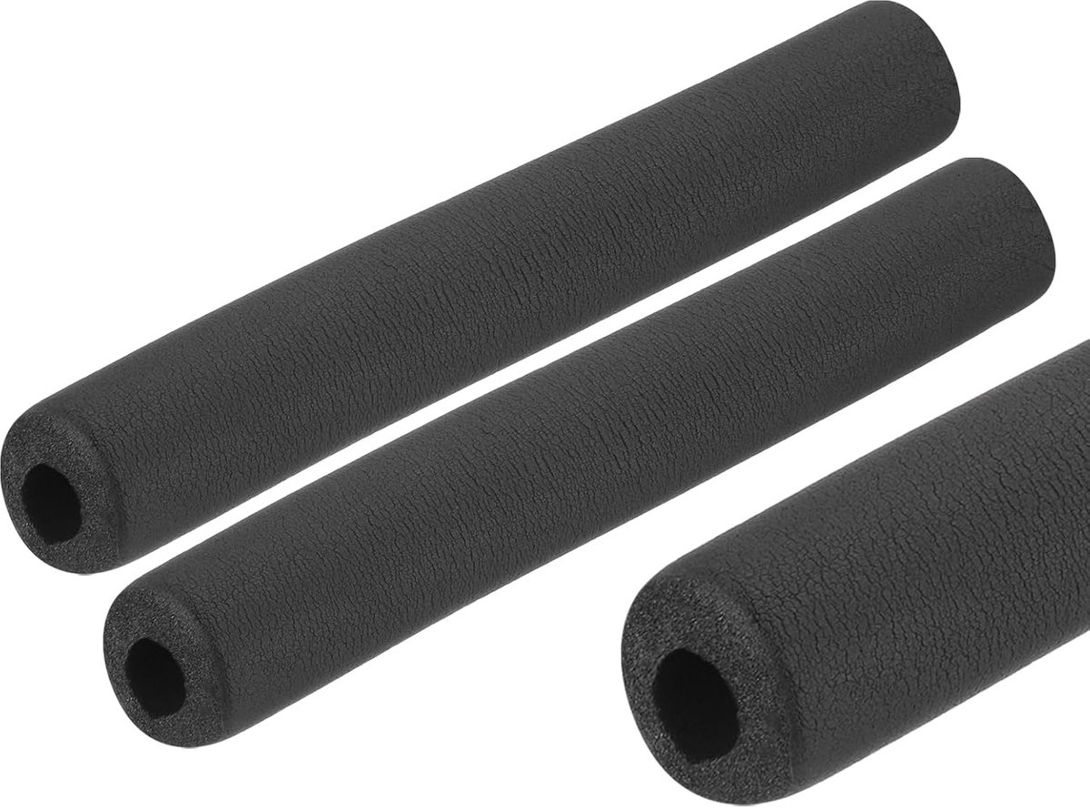 Buisisolatie voor buitenbuis, 25,4 cm (10 inch), 16 mm, ID 34 mm OD, schuimbuis voor greephouder, zwart, 2 stuks