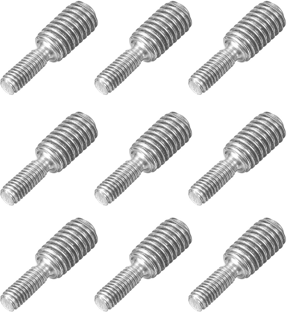 M3 x 8 mm naar M5 x 8 mm dubbele uiteinde schroefdraadbouten, dubbele schroefdraadpennen, schroef 9 stuks 304 roestvrij stalen schroefdraadadapter, reduceerschroef voor meubelhardware