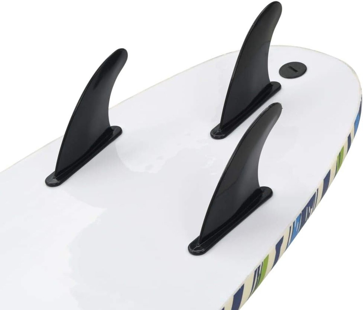 Surfplank, meerkleurig, 170 cm, design blad/mozaïek/strepen/ster/boomerang