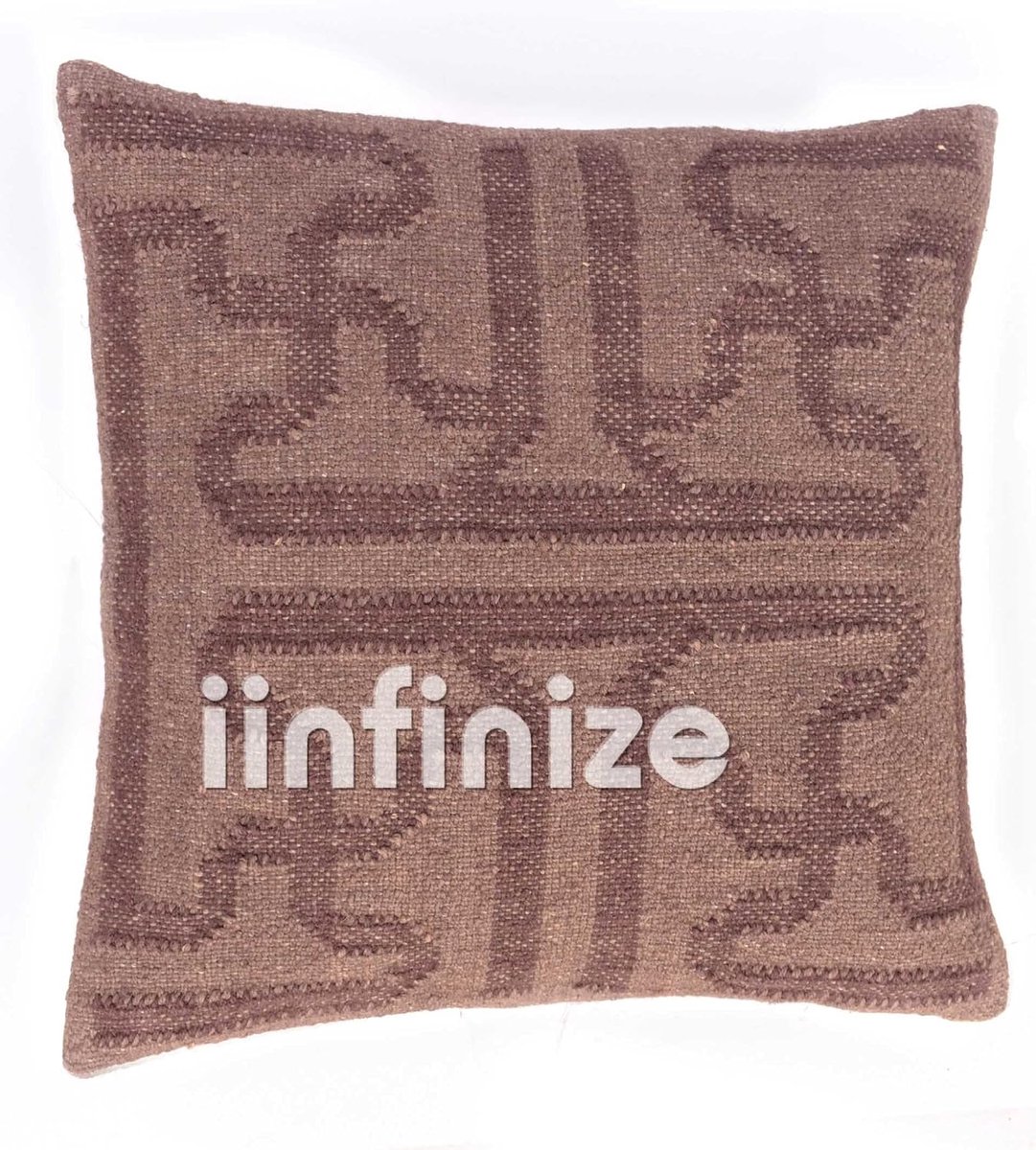 Kussenhoes 45x45 cm - Wol-Jute - Handgemaakt Kelim Design - Voor woonkamer en slaapkamer - SnelShoppen