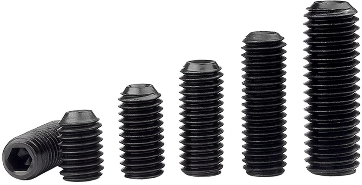20 stuks M8 x 10mm Zeskantschroef Grubschroef Koppuntschroef Schroef zwart gelegeerd staal Zeskantpasbouten