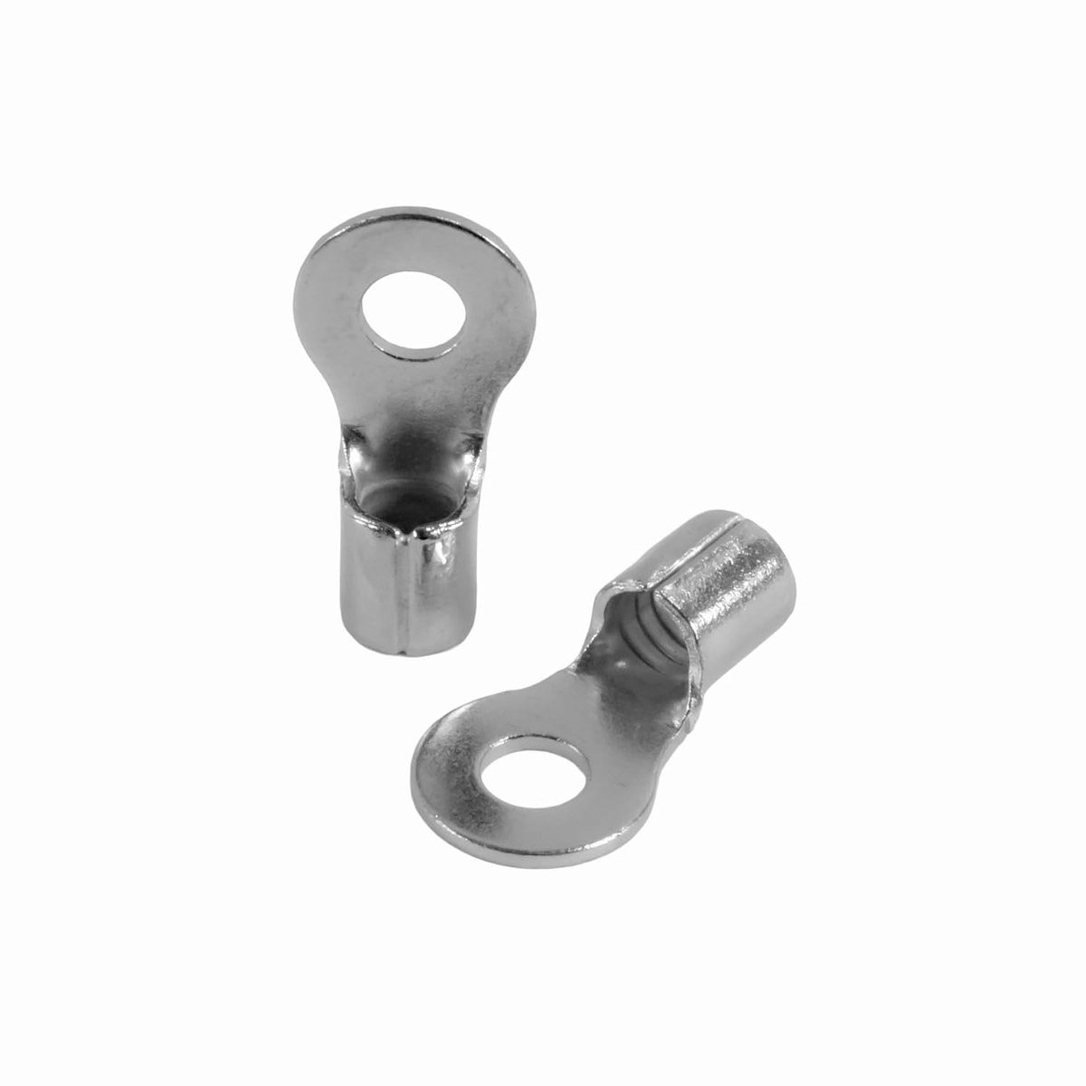 Ringkabelschoenen, 6-10 mm², M5, krimpkabelschoenen, ongeïsoleerd, voor meerdradige geleiders, perskabelschoenen van vertind koper, 25 stuks