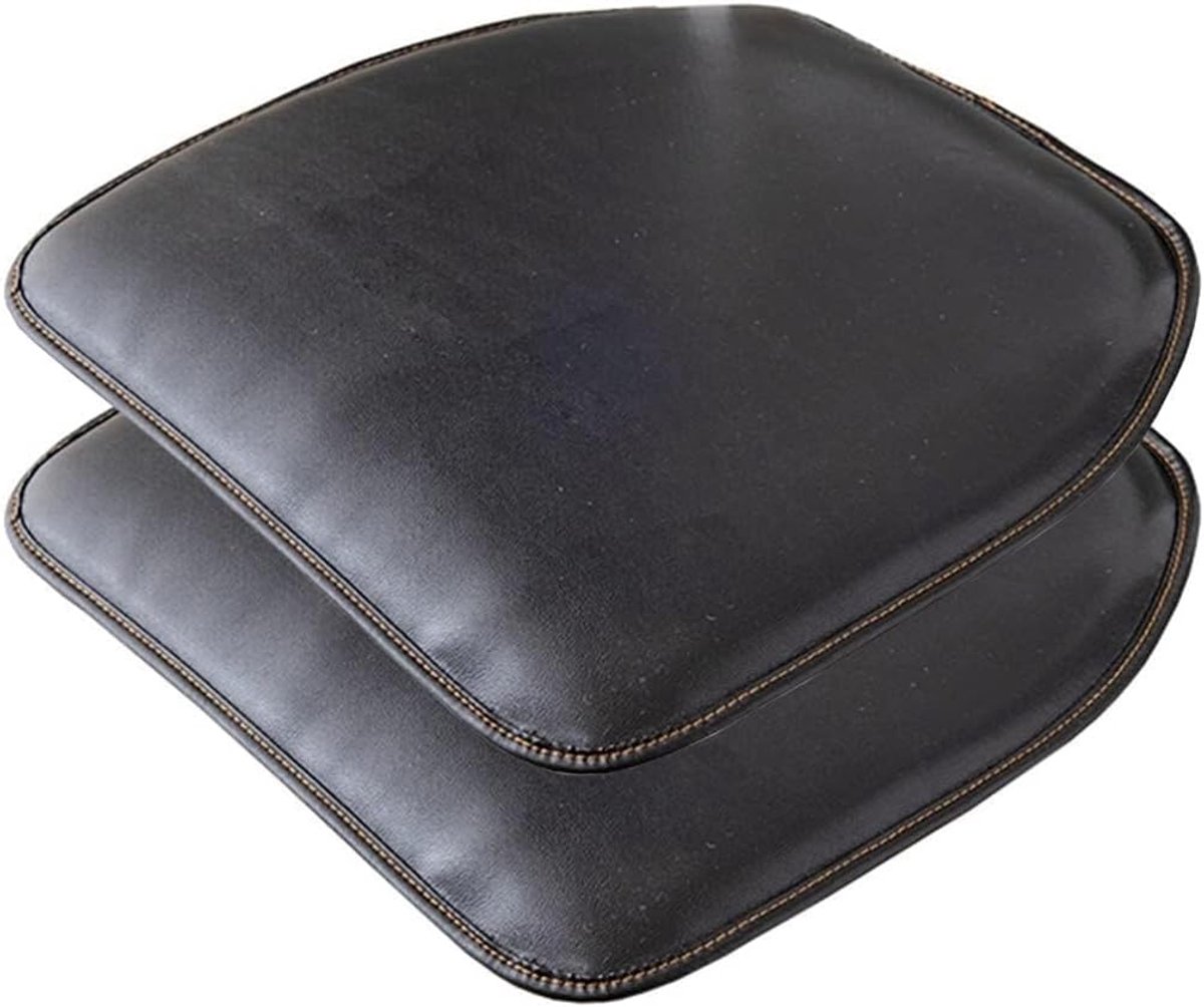 Keukenstoelkussens Vorm zitkussen en eetkamerstoelkussen 43 * 40CM antislip rubberen achterkant 2/4 packs (kleur: zwart,maat: set van 2)