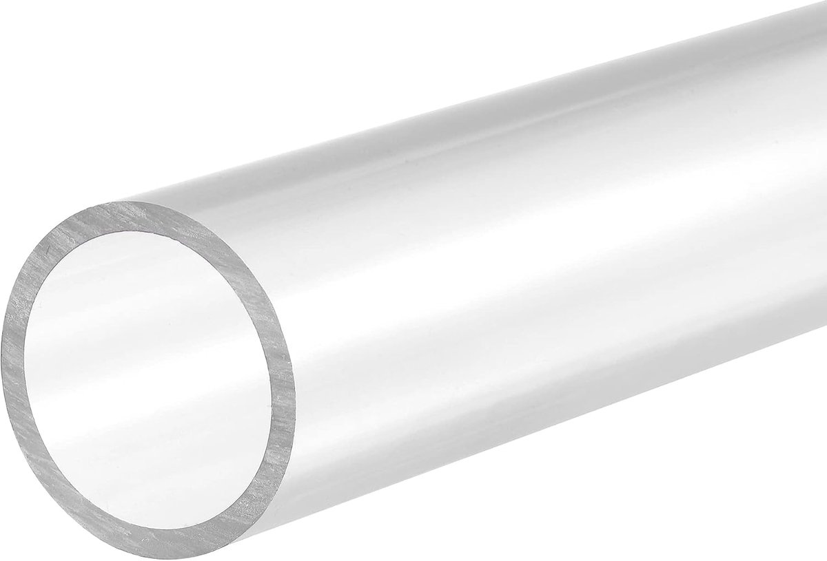 Sourcing map PVC harde ronde buis 33,5 mm ID 40 mm AD 0,2 m doorzichtig hoge slagvastheid