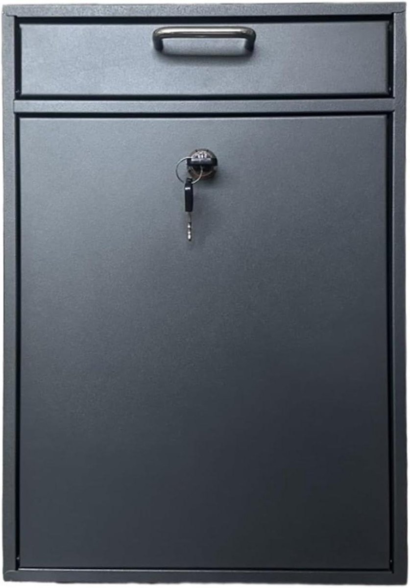 Brievenbus - Postbus buiten - Post ontvangen - Met slotbox - 41x284x114cm - Grijs