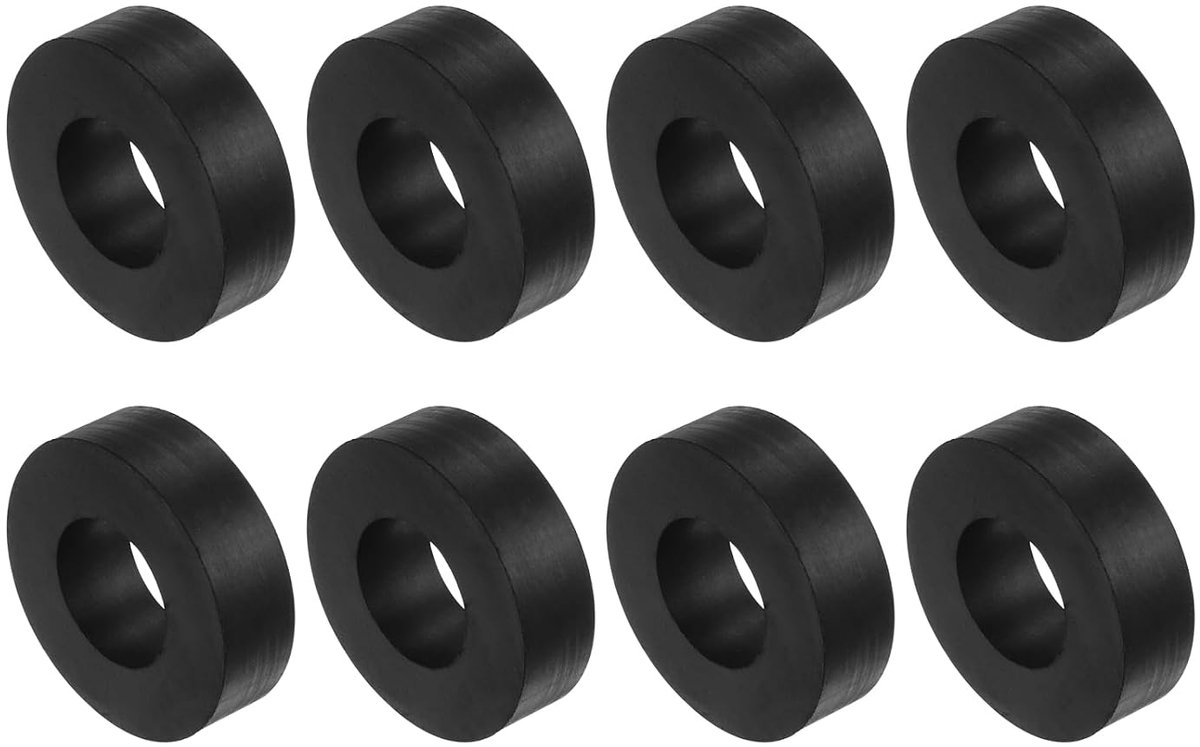 Spacers, 8 stuks, 15 x 25 x 50 mm, anti-vibratie-isolatiepads, voor thuis, auto's, bootaccessoires, neopreen, zwart