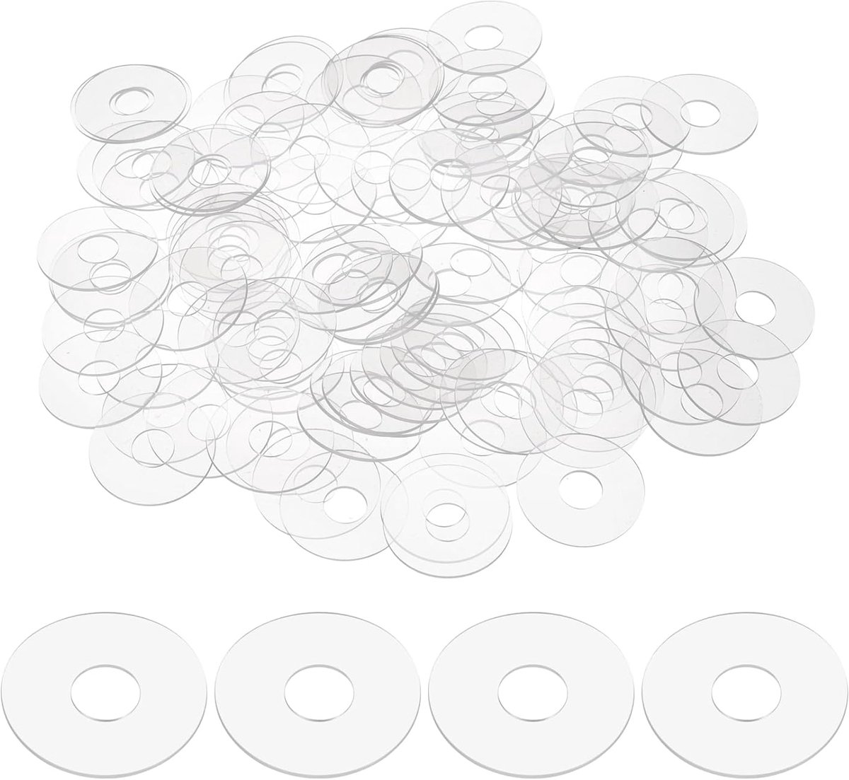 150 stuks platte sluitringen PVC M10 10 mm boring 30 mm OD 1 mm dikte pakking spacer ring metrische ronde reserveonderdelen voor waterslang kraan handvat
