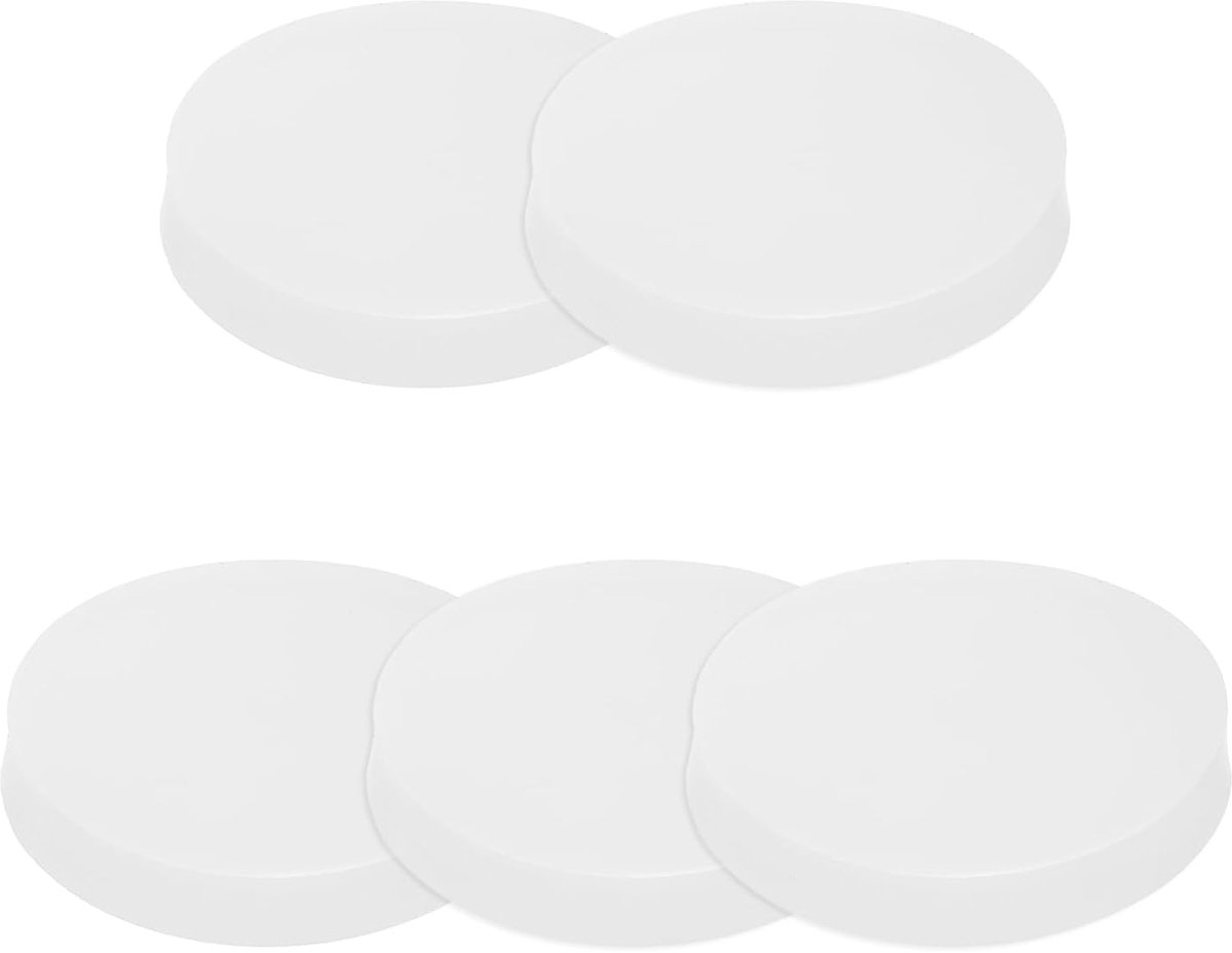 Ronde plaat van massief siliconen, 5 stuks, 50 mm diameter x 8 mm dik, ronde pads, verzegeling, siliconen, anti-vibratiepads voor huishouden, antislip, transparant