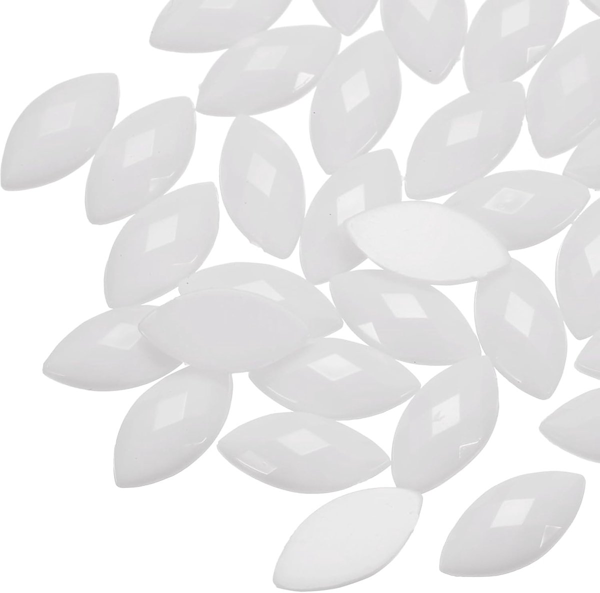 200 stuks strass-steentjes, strass-steentjes met platte achterkant, glitter-steentjes voor knutselen, 6x12mm markiezenvormige acryl kristallen edelstenen voor kleding, schoenen