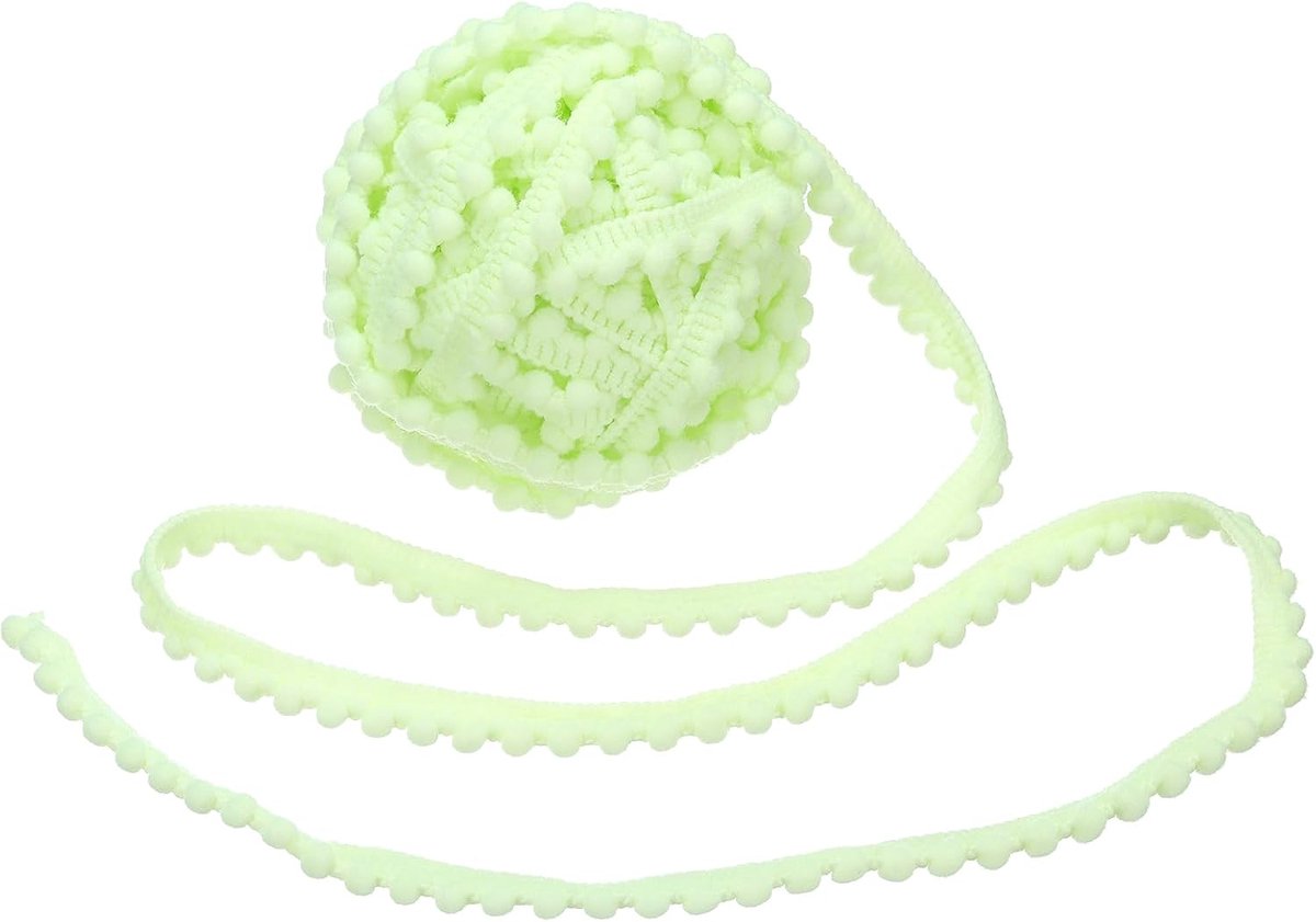 8 yards met kwastjes, 0,4 inch breed, franje met kwastjes, lichtblauw, lint, franjes, voor doe-het-zelf, handwerk, gordijnen, kleding, kussen, decoratie, huis, 5 mm