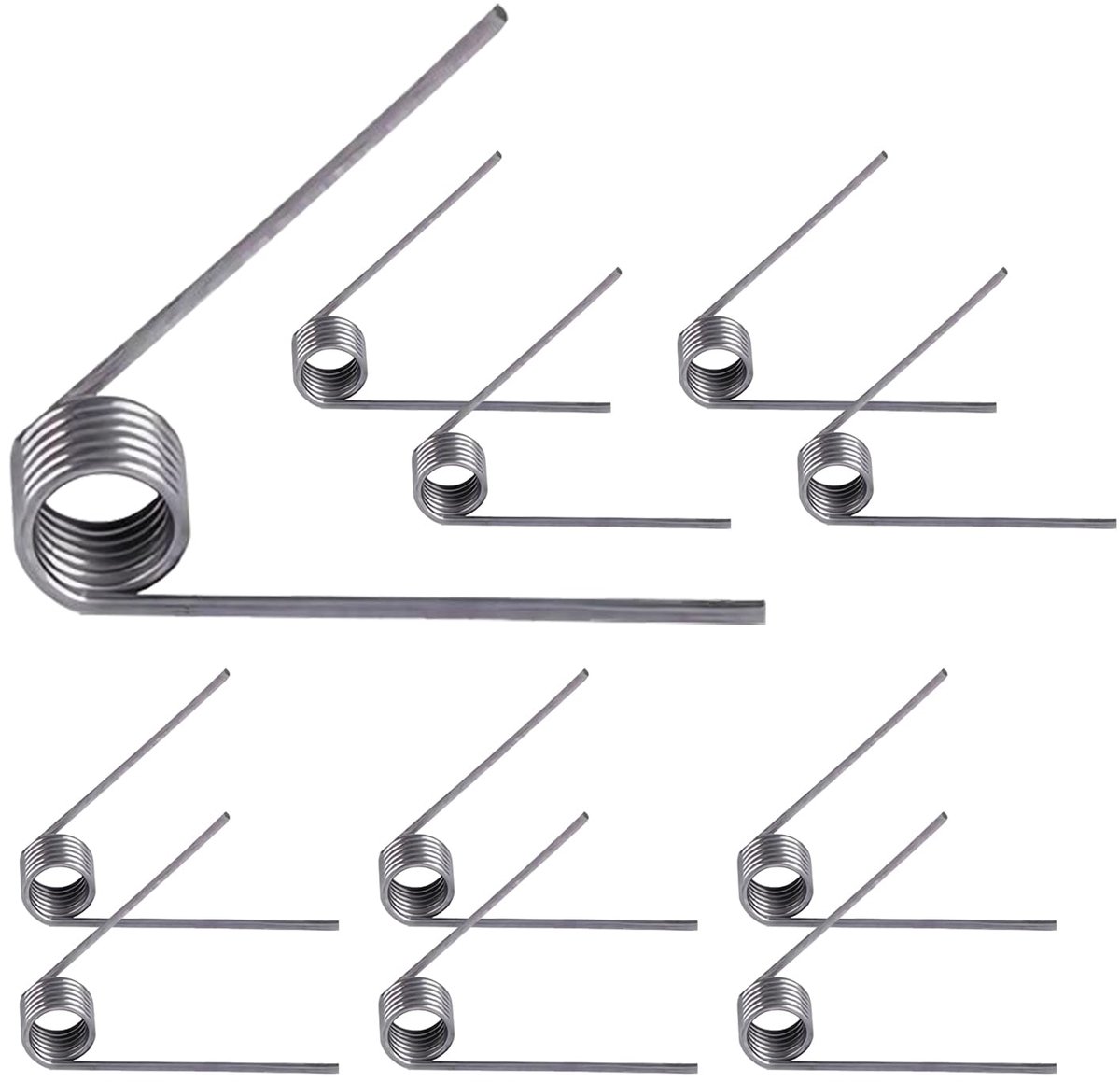 Torsieveren, Roestvrij Staal Torsieveer, Draaddiameter 0.7 mm, Buitendiameter 4 mm, 6 spoelen, Hoek 60 Graden