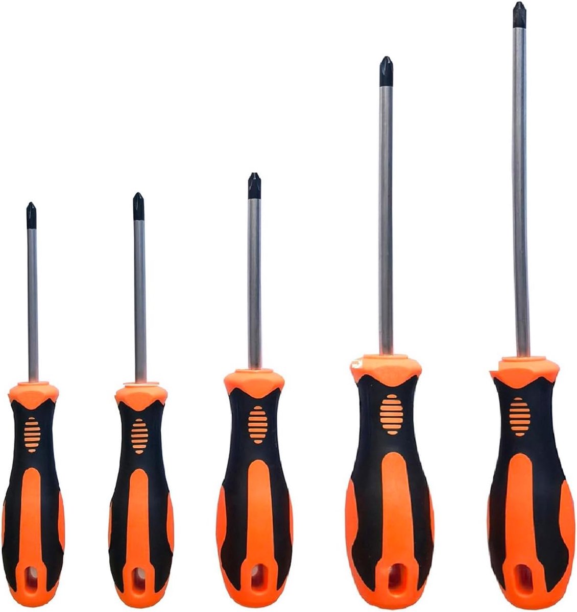 4-delige precisieschroevenset, 5 x 100 mm, 6 x 100 mm, 6 x 150 mm, 6 x 200 mm, 4 verschillende maten platte kopschroevendraaiers voor de reparatie van huishoudelijke apparaten.