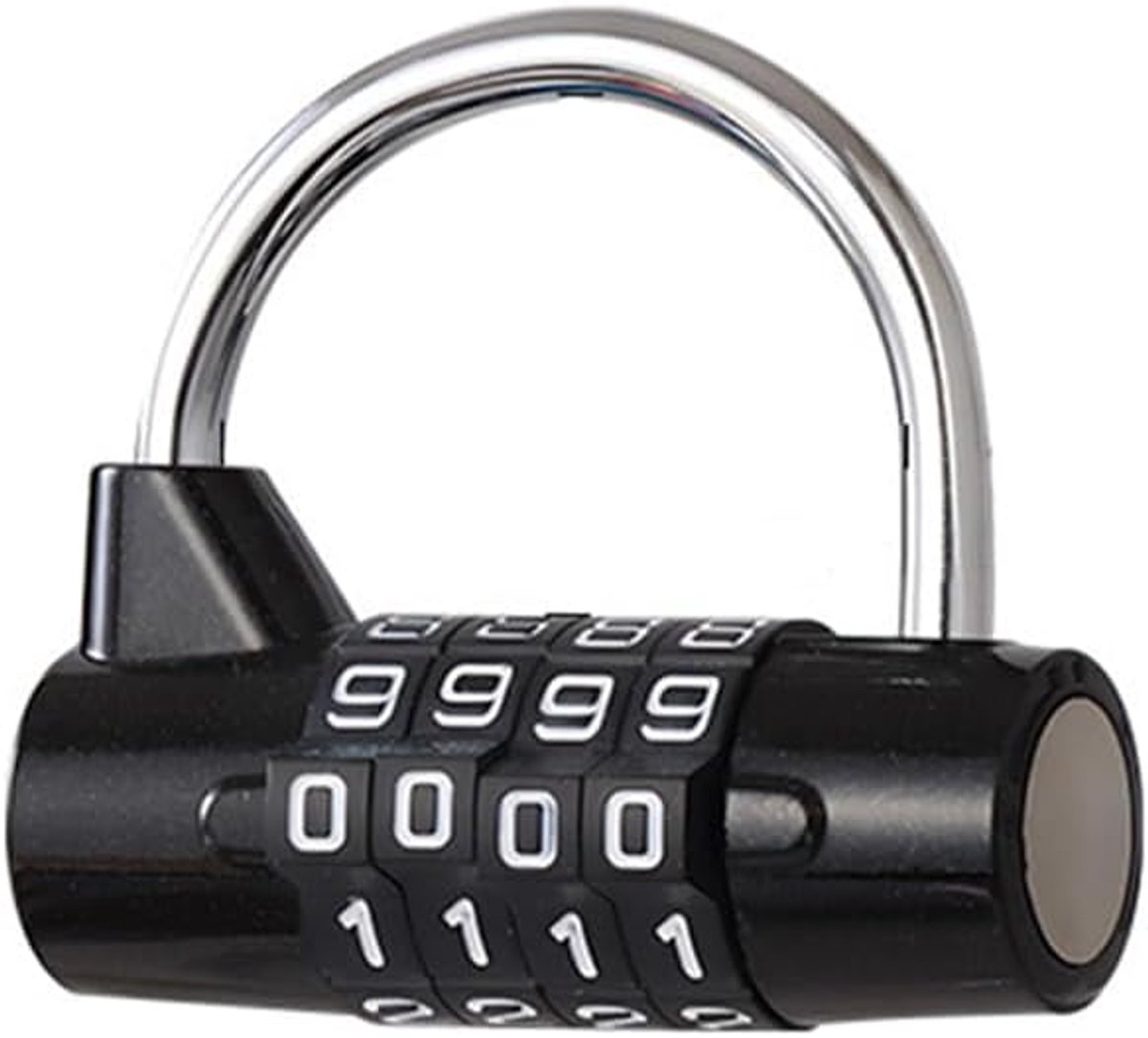 4-cijferig combinatieslot, hangslot, combinatieslot, slot met cijfercode, hangslot, weerbestendig, voor school, gym, hek, gereedschapskist, case