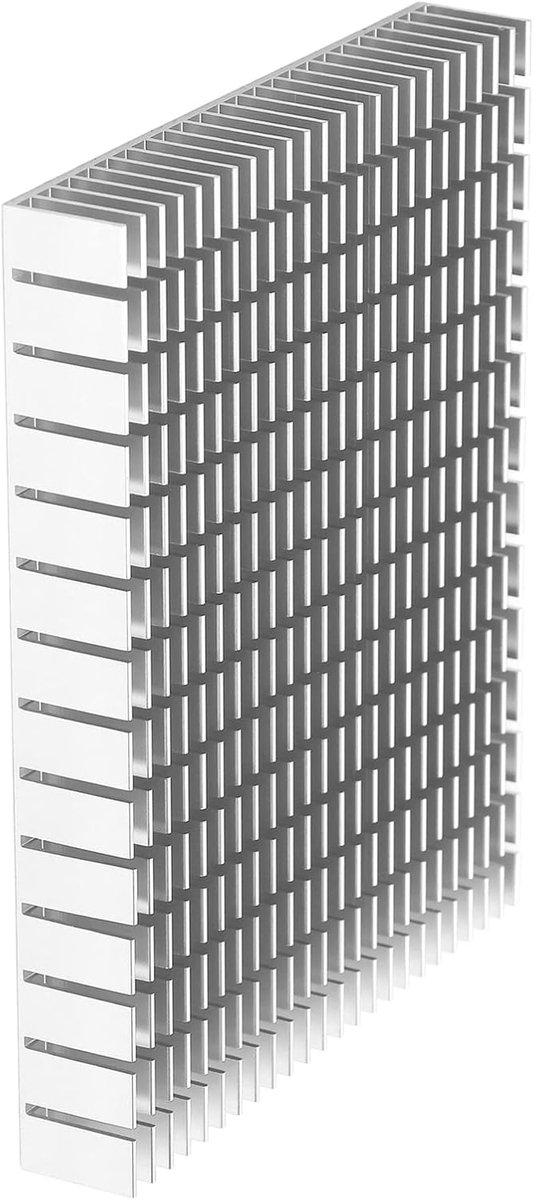 Aluminium Koellichaam, 150x120x20mm Koeling Radiator Koeling voor CPU Eindversterker Printplaat(wit)