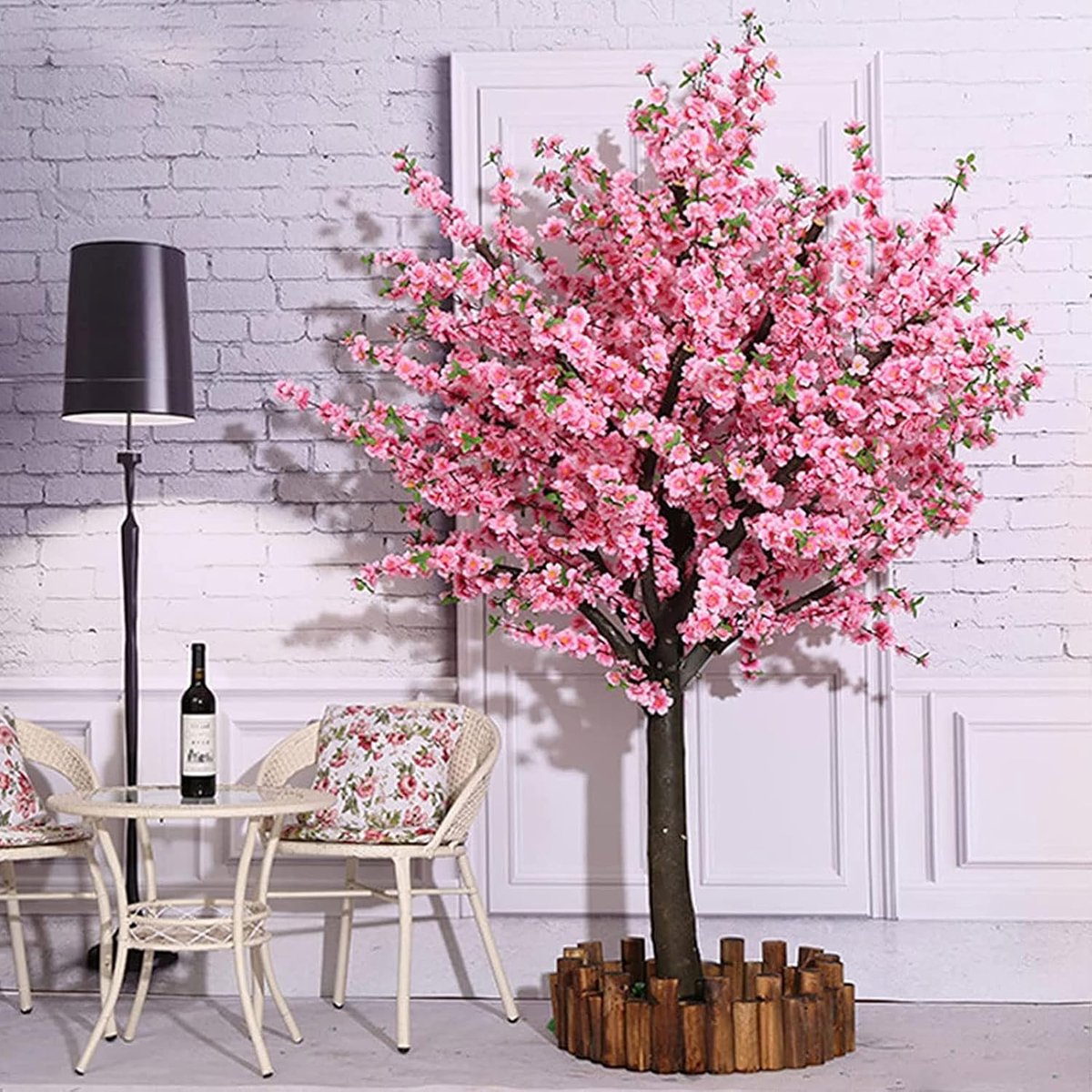 Kunstmatige Kersenbloesem Boom, Japanse Kersenbloesem Boom, Simulatie Rode Bloesem Boom, Sakura Boom, Kersenbloesem Boom, Nep Boom Binnen Buiten,A,1.5X1M