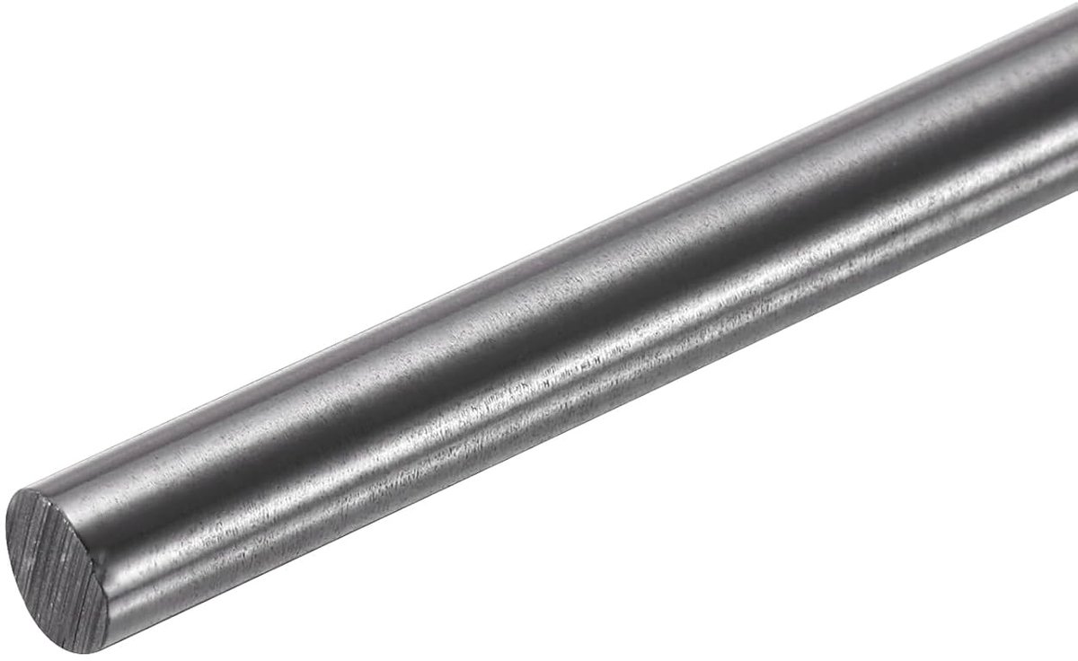 Grafietstaaf, grafietmengstaaf, cilinderstaaf, kolenstaaf, 100 x 5 mm, zwart, voor elektrode, smeltgieten, potjes, 8 stuks