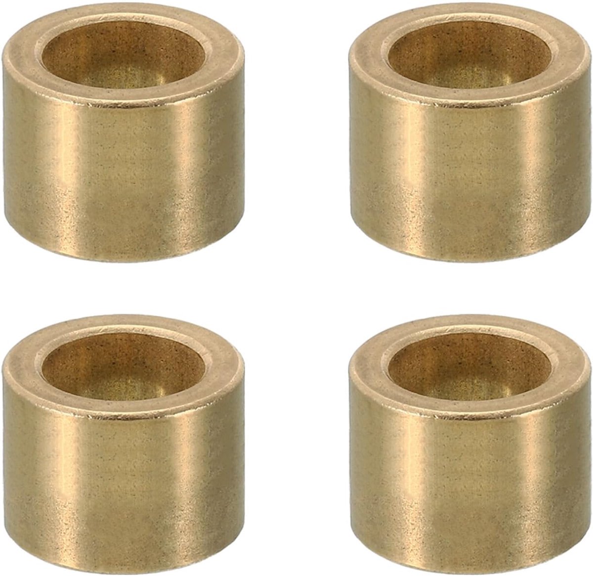 M12 messing afstandhouders, 4 stuks metalen afstandhouder messing 12 mm ID x 18 mm OD x 15 mm L messing afstandhouders schroef afstandhouder voor 1/2 inch of M12 schroef