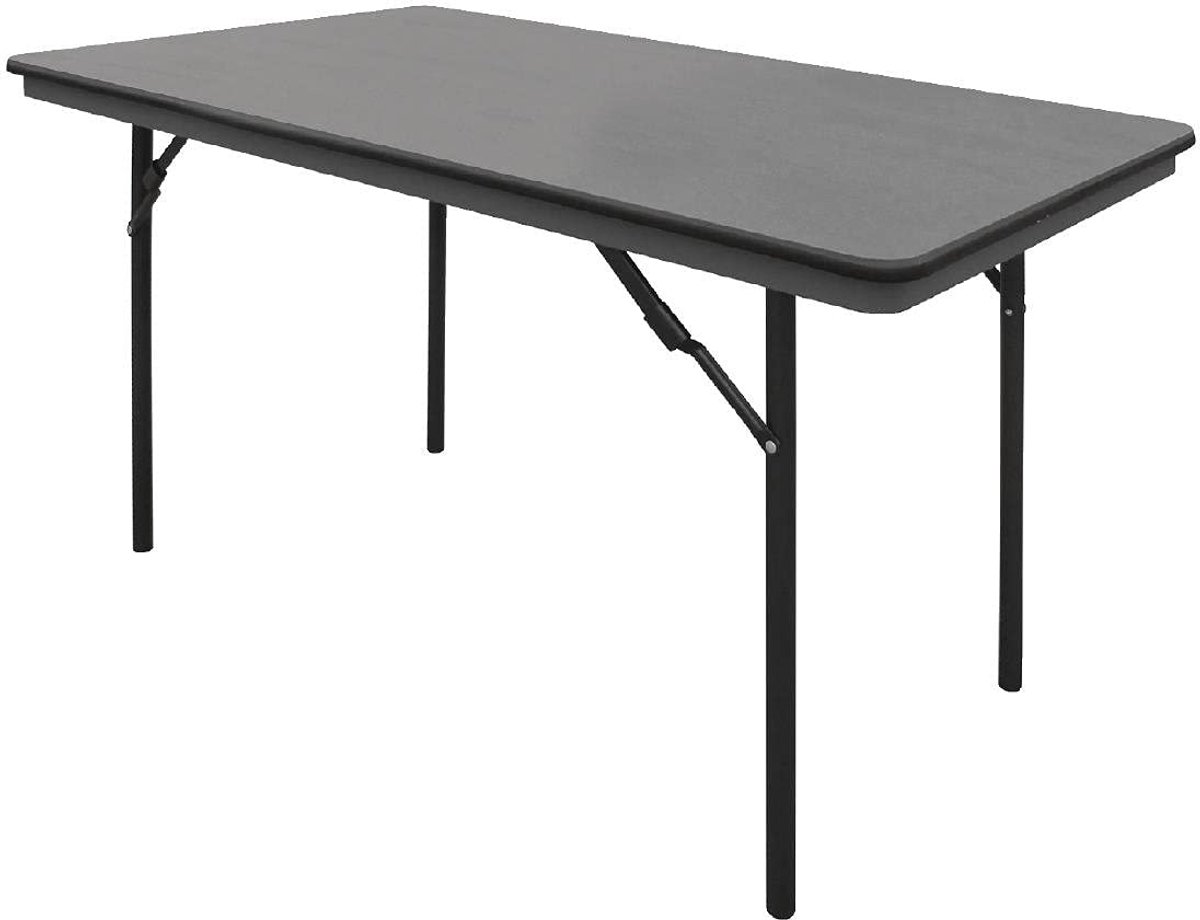 GC594 ABS vouwframe rechthoekige bankettafel, staal, 750 mm hoogte x 1220 mm breedte x 610 mm lengte grijs