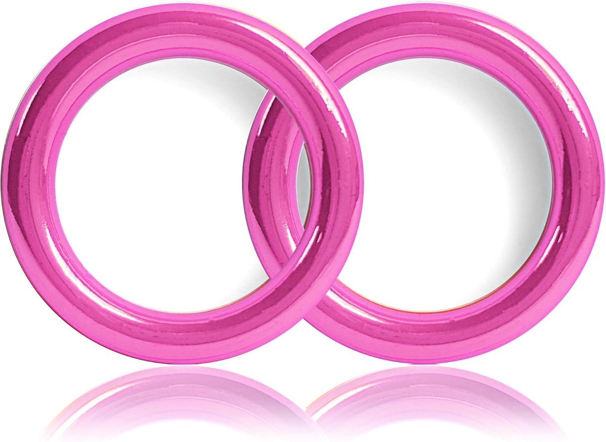 O-ring rond van gelegeerd staal roestvast, pink, 25 mm binnendiameter 35 mm buitendiameter, 2 stuks, gelast, voor hondenlijn en hondenhalsband DIY met Paracord 550, voor riem en tasreparatie
