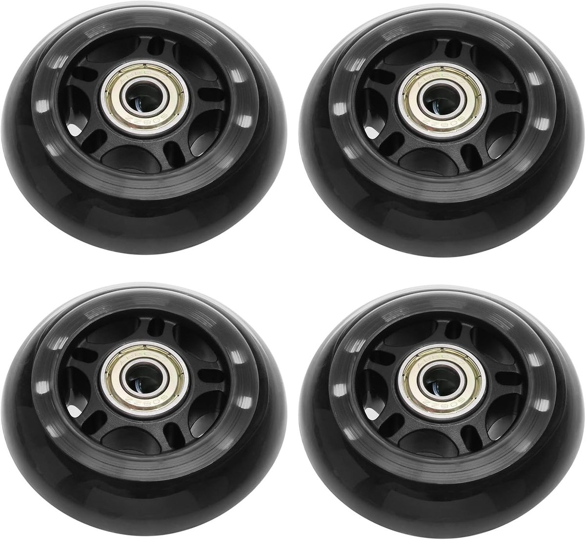 Pack van 4 stuks PU wielen met 608ZZ lagers front anti-tip wiel montage voor scooters elektrische stoelen skateboards drift auto's 72x24mm
