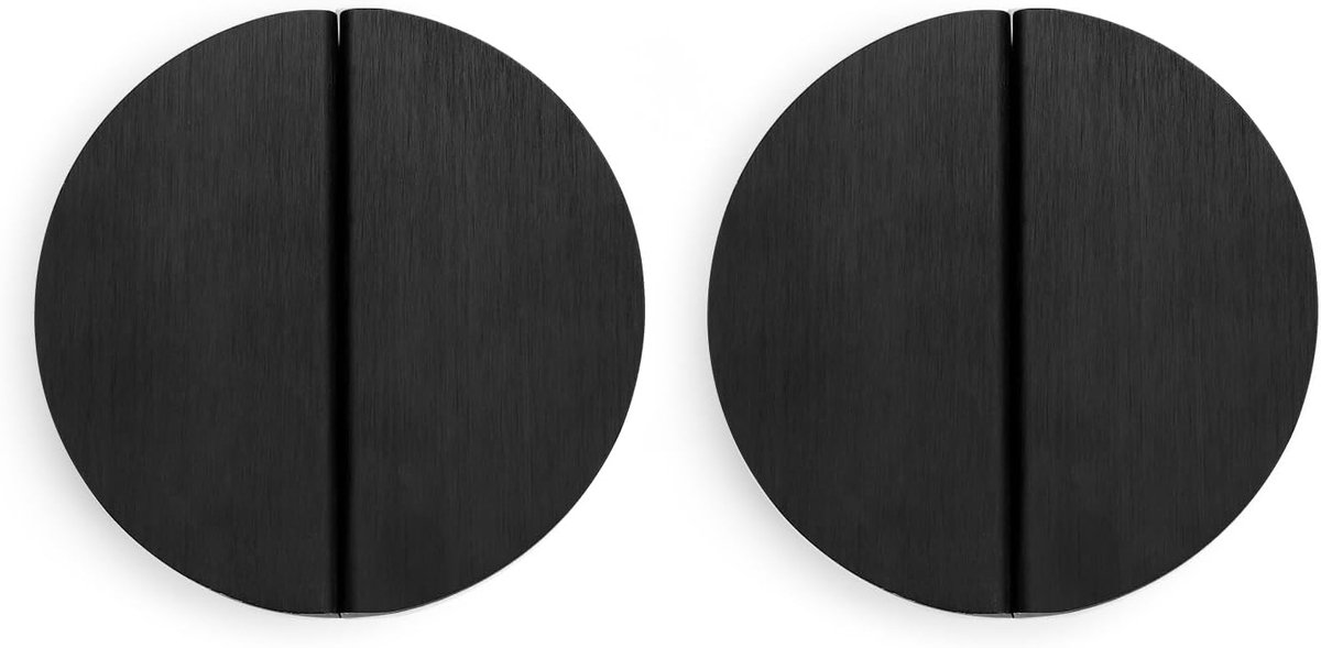 2-1/2 inch ladetrekkers, 4 stuks (2 paar) halve maan kast trekhandgrepen, halve cirkelknoppen met schroeven voor keukenkast slaapkamer meubels deur