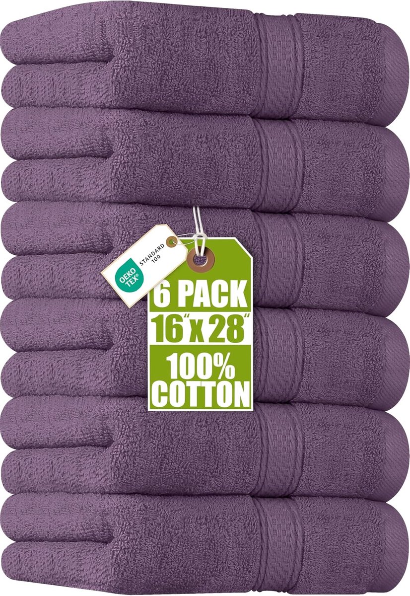 Towels - 6 Set Premium Handdoeken, (41 x 71 CM) 100% Ringgesponnen Katoen, Ultra Zacht en Zeer Absorberend voor Badkamer, Fitnessruimte, Douche, Hotel en Spa