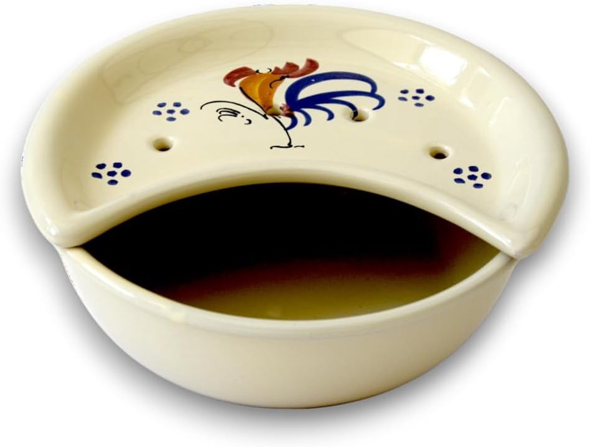 Terracottaschaal 19 cm - Sponza Frisa Gallo - Handgemaakt - Creëer sfeer op je tafel - ShopVlot