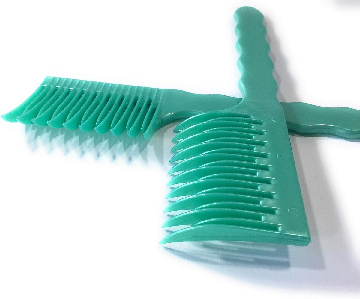 Styling kam 15 cm - mesh kam met ronde tanden - ideaal voor haarstyling en verf - 2 stuks - ShopVlot