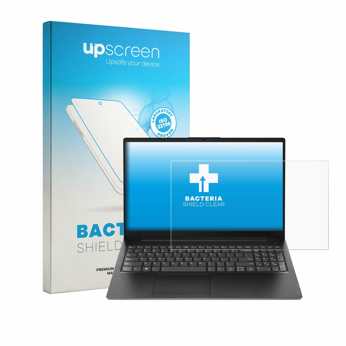 upscreen - Screenprotector voor Lenovo V15 Gen 7 - Folie Beschermfolie transparant antibacterieel
