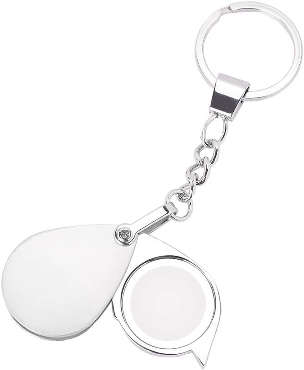 Vergrootglas 15x vergroting - compacte sleutelhanger - helder glazen lens - ideaal voor lezen - ShopVlot