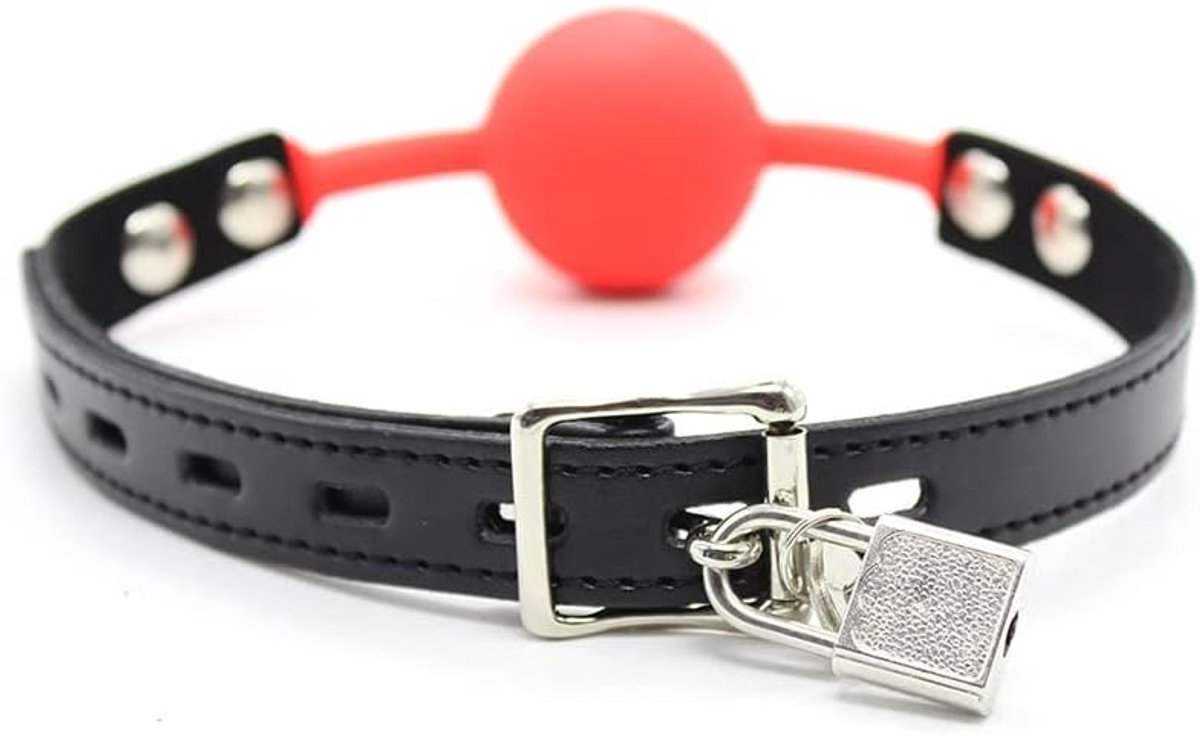 BDSM mondknijper - siliconen balgag - rood - comfortabel en gemakkelijk schoon te maken - ShopVlot