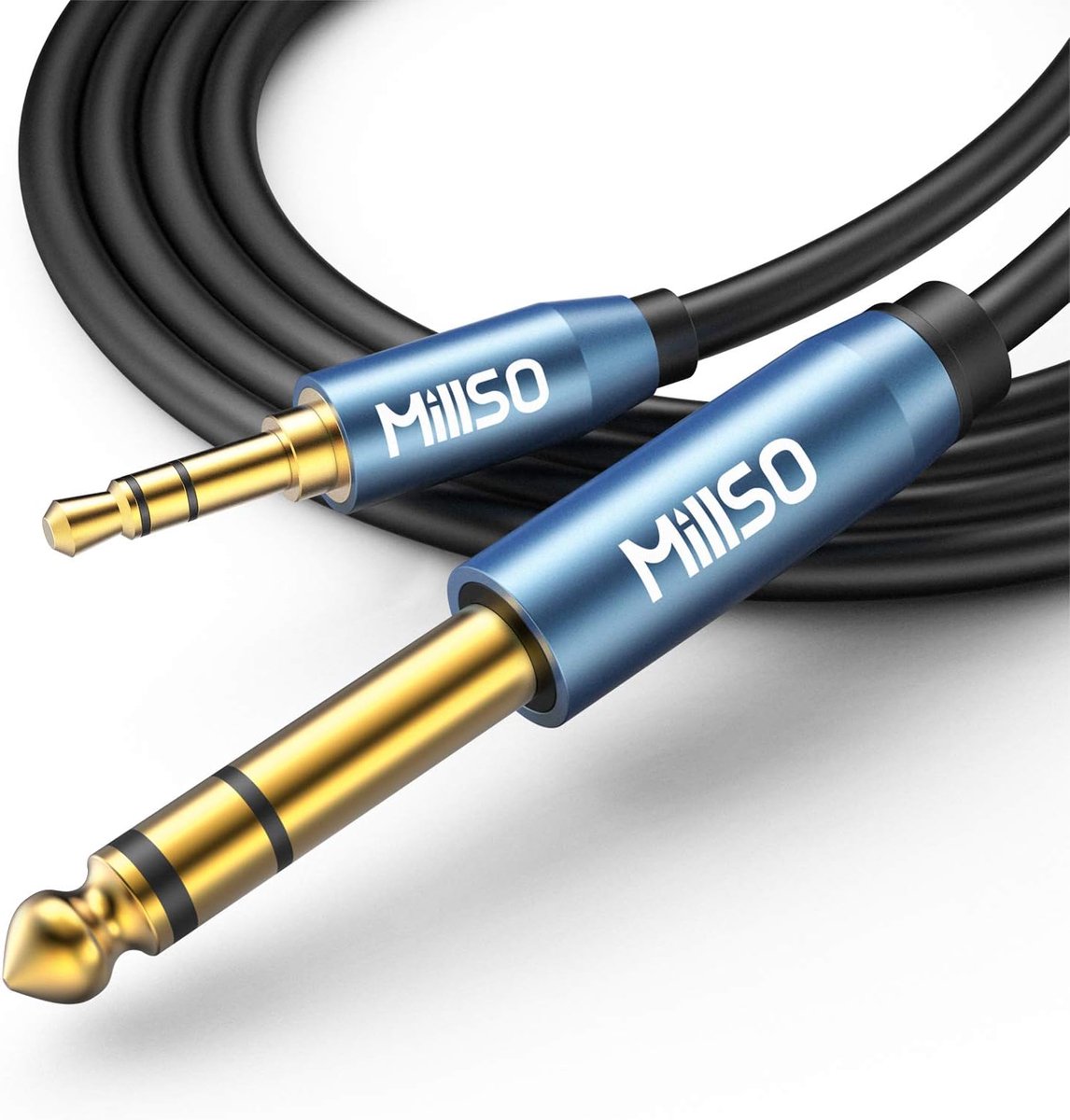 Jack kabel 6.35mm naar 3.5mm - 5 meter - Stereo - Ideaal voor instrumenten en audioapparatuur - ShopVlot