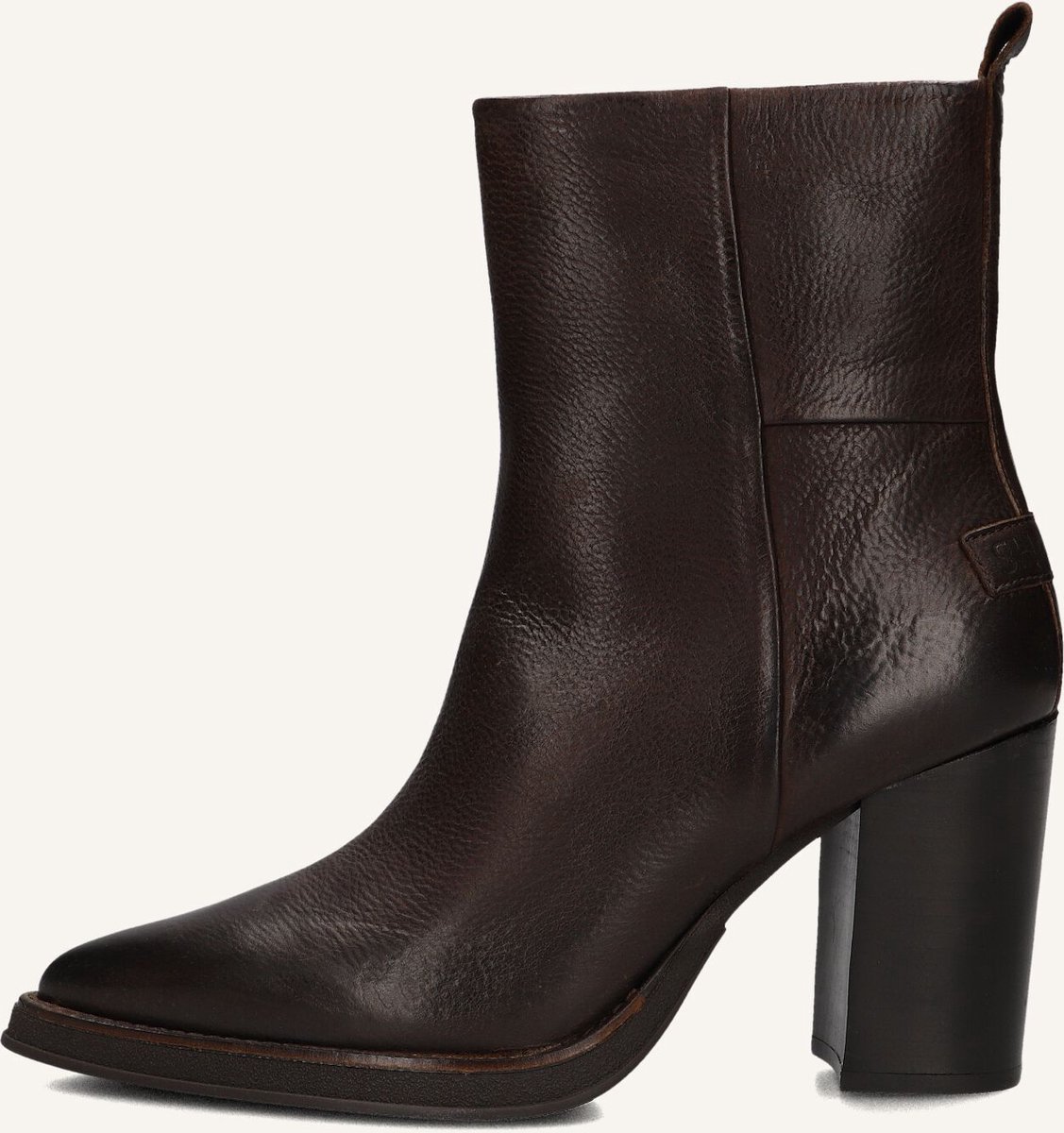Shabbies Amsterdam - GRUNCH AMI Ankle Boot Leather Dark Brown - Maat 40