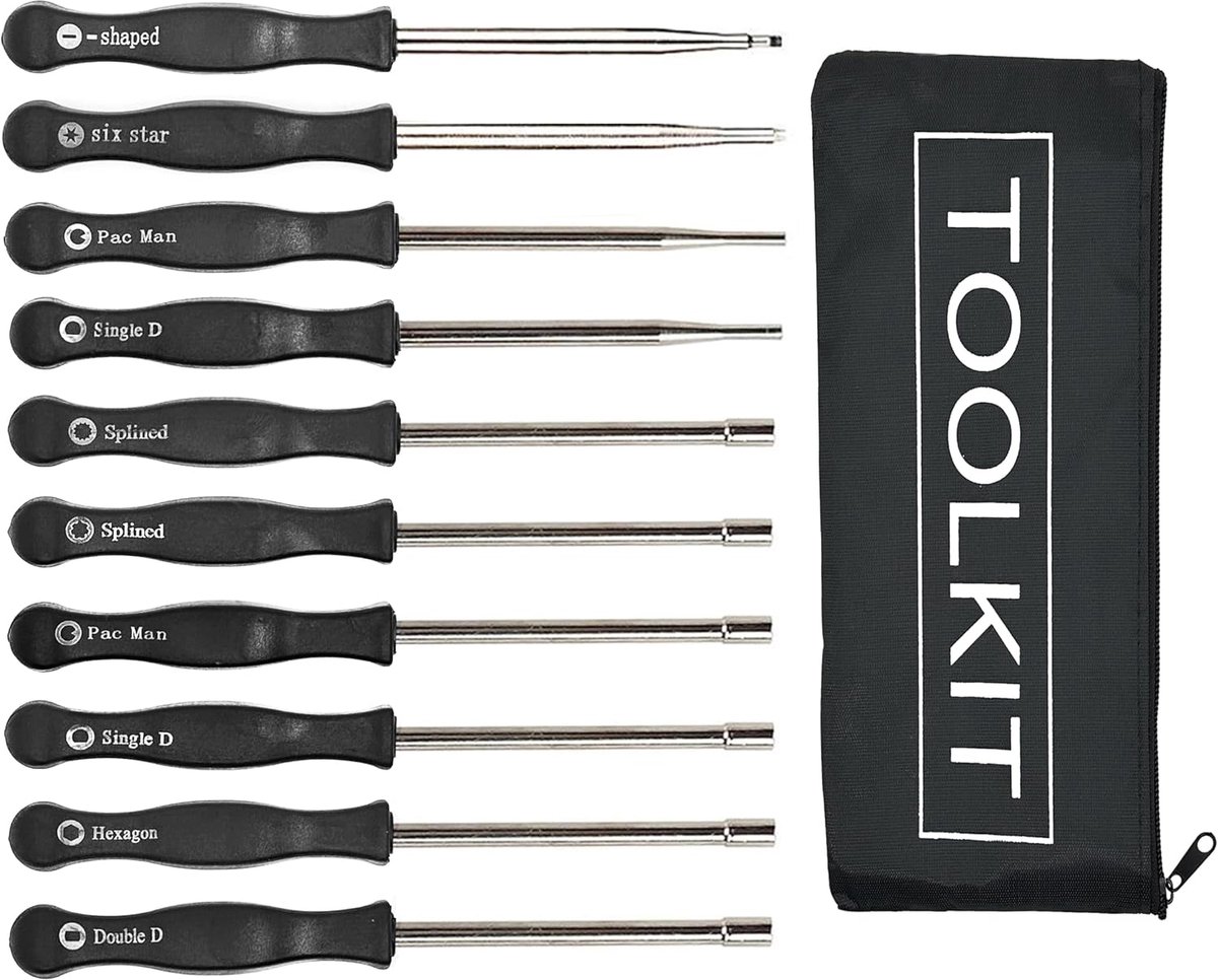 Carburateur afsteltool set 10-delig - voor 2-takt motoren - met beschermkoffer - eenvoudig te herkennen - ShopVlot
