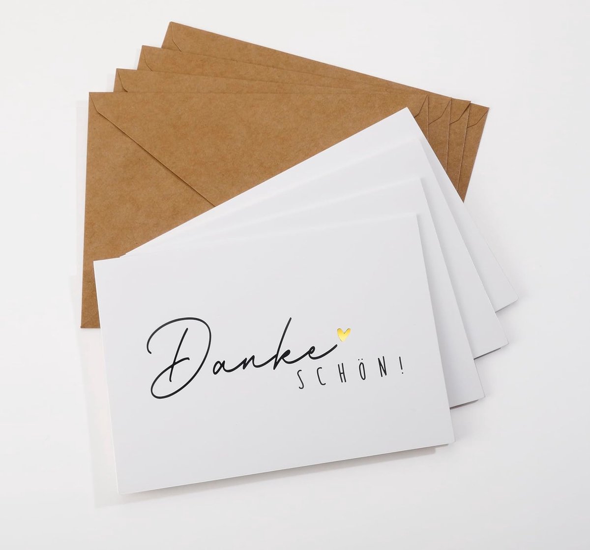 Bedankkaarten 50 stuks - goudfolie - DIN A6 - perfect voor speciale gelegenheden - ShopVlot