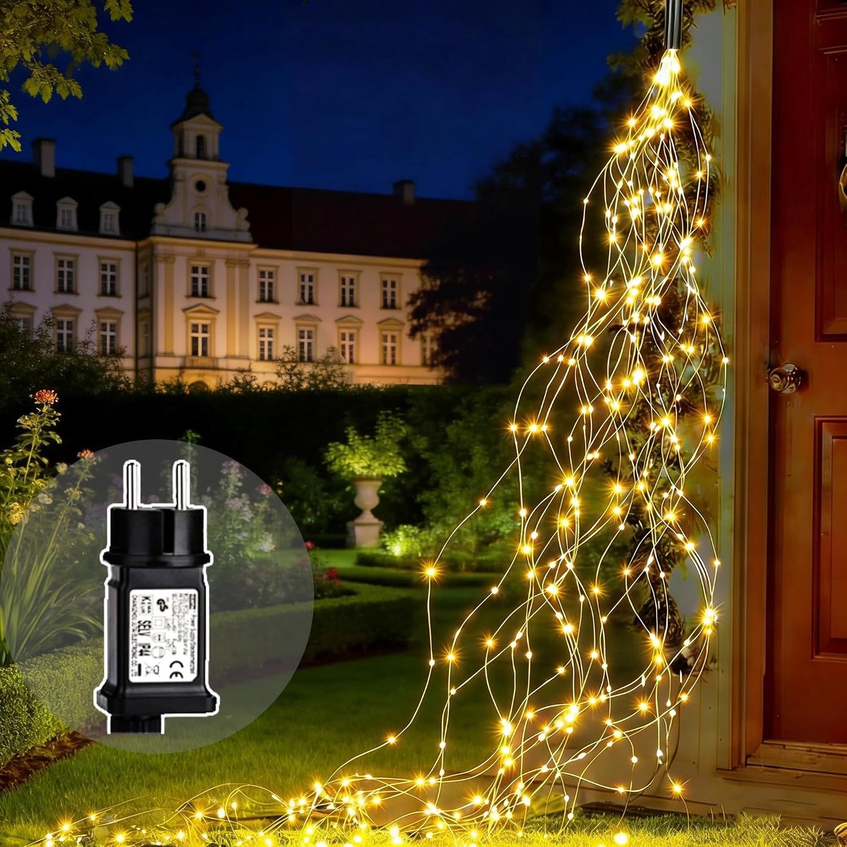 Lichtketting 2 m 400 LED - Accu met afstandsbediening - 8 modi - Waterdichte kerstverlichting voor binnen en buiten - ShopVlot