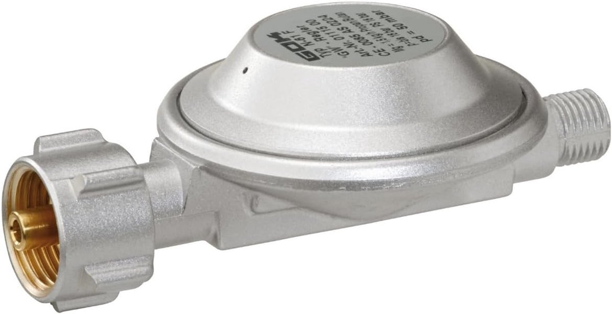 BBQ gasregulator 50 mbar - drukregelaar - campingaccessoire - veilig gasgebruik - ShopVlot
