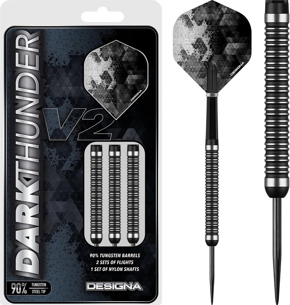 Darts set 22g - 90% tungsten barrel - steel tip - verbeter je nauwkeurigheid - ShopVlot