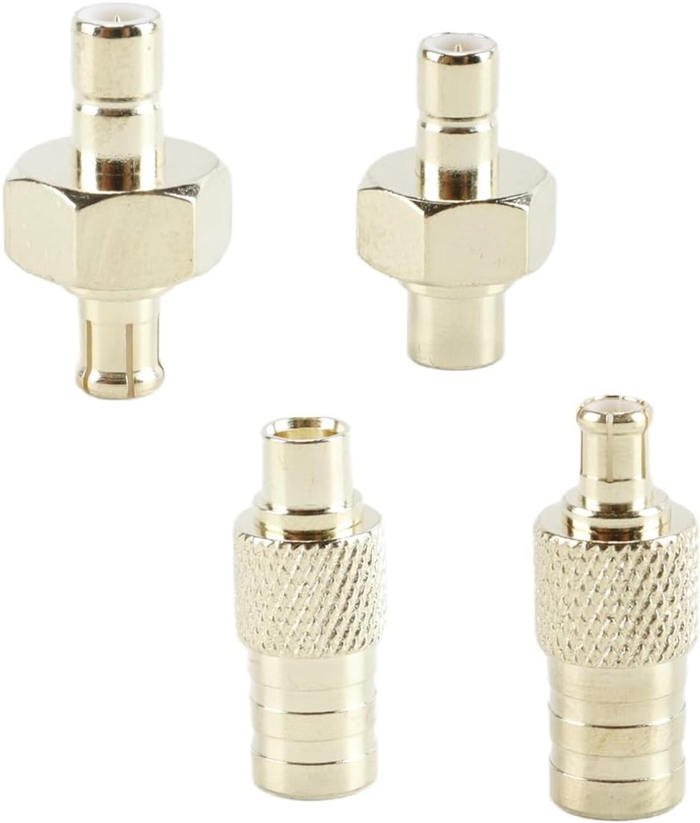 Coaxiale adapterset 4pcs - SMB naar MCX - Hoogwaardige koper - Geschikt voor DAB radio - ShopVlot