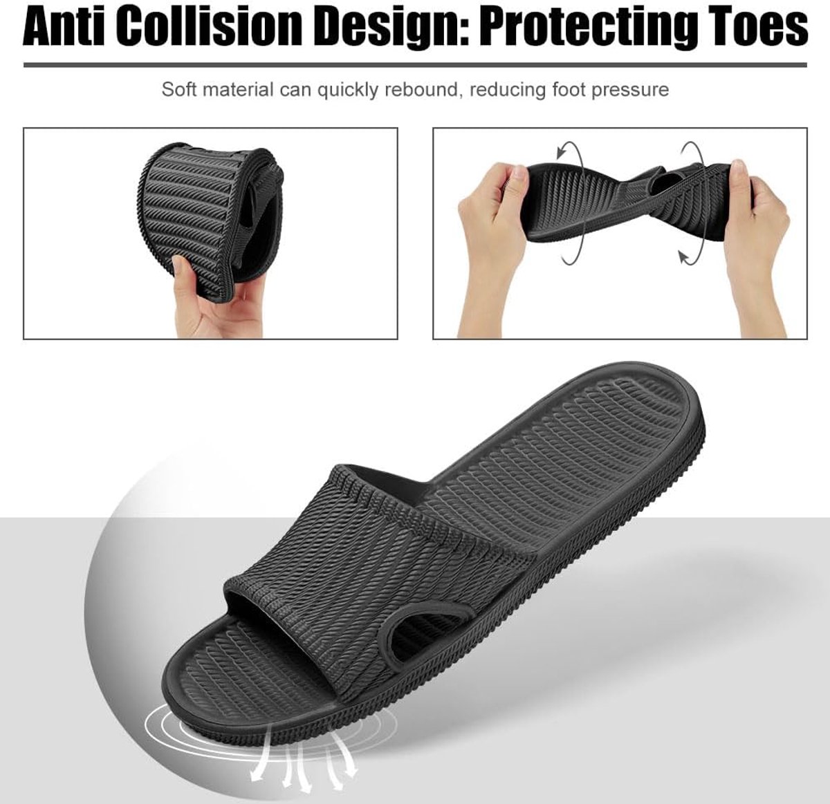 Zwemsandalen heren - zachte en comfortabele douchesandalen - perfect voor zwembad of strand - ShopVlot
