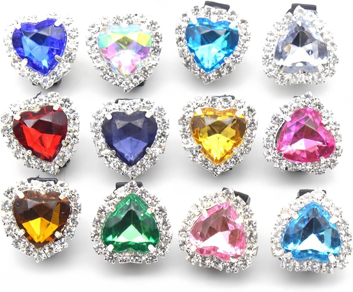 Schoenen clips met rhinestone - 12 kleurrijke charmes - bling accessoires - personaliseer je sneakers - ShopVlot